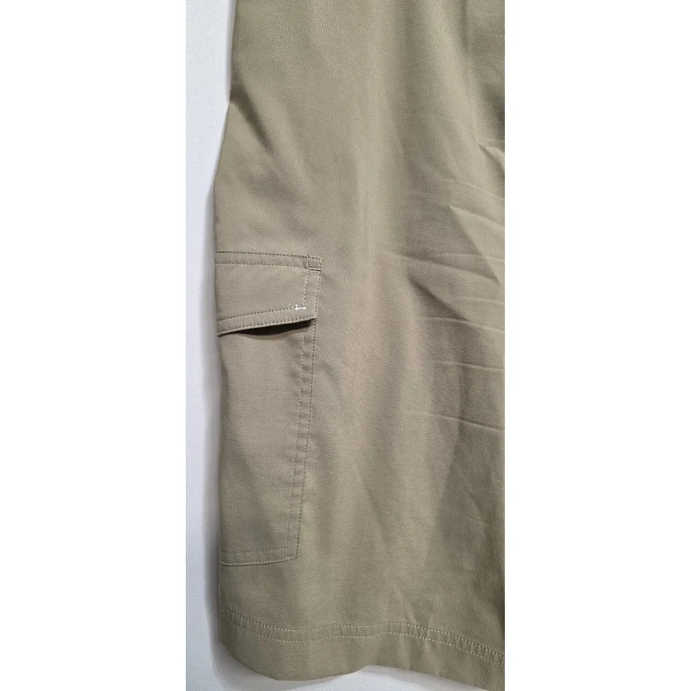 Nike Golf Cargo Shorts Sz 38 Tan Pocket Mens Athletic Flat Front Dri Fit Outdoor